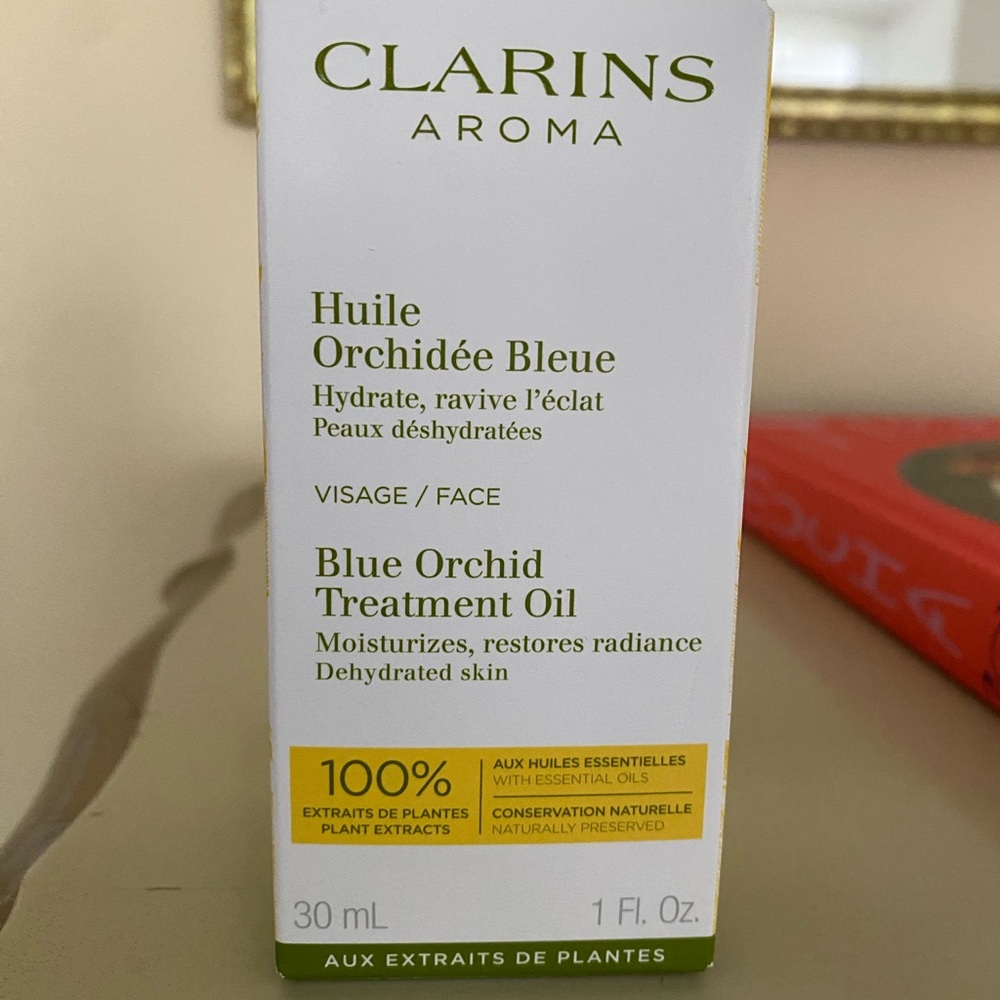 Clarins Blue Orchid Treatment Oil New and Unopened in Box Full Size
